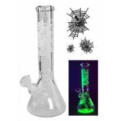 Spider Net Flask Bong Ice Glow